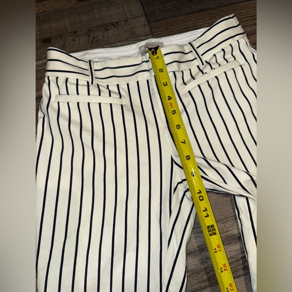 Anthropologie Size 4 EUC Striped Cream and Black Pants - Picture 6 of 8